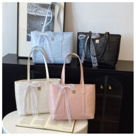 Lace Charm Tote Bag