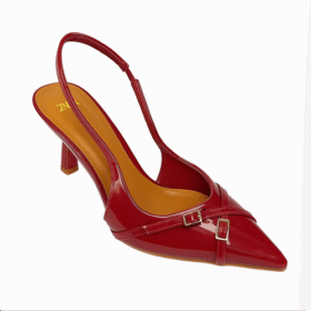 Glossy Slingback Heel