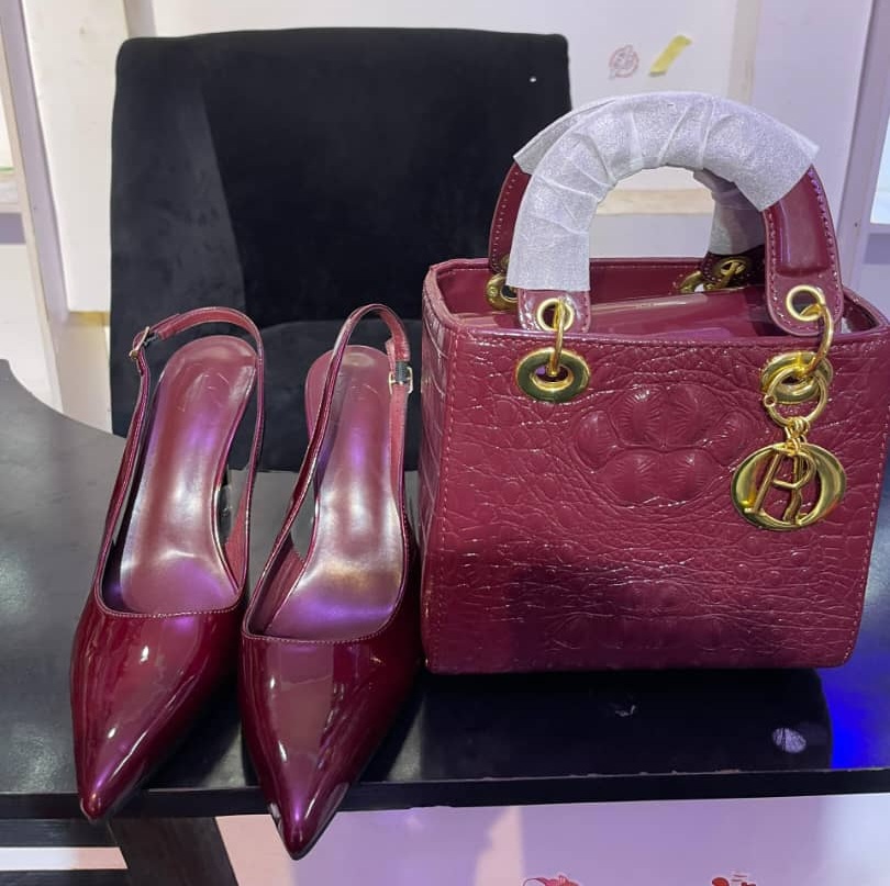 Burgundy Bag & Heel Combo